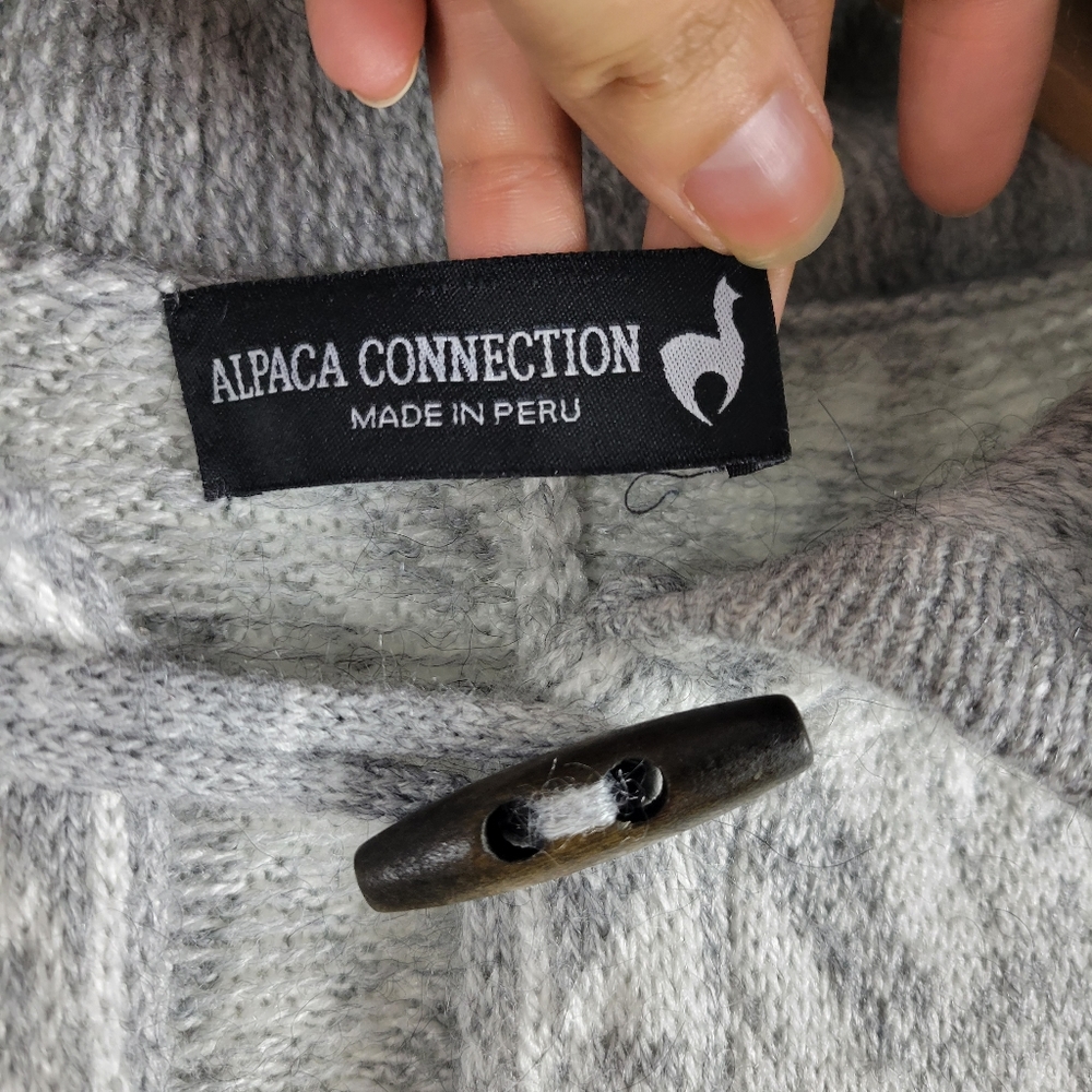 Alpaca Connection Alpaca Wool Toggle Button Up Ho… - image 5
